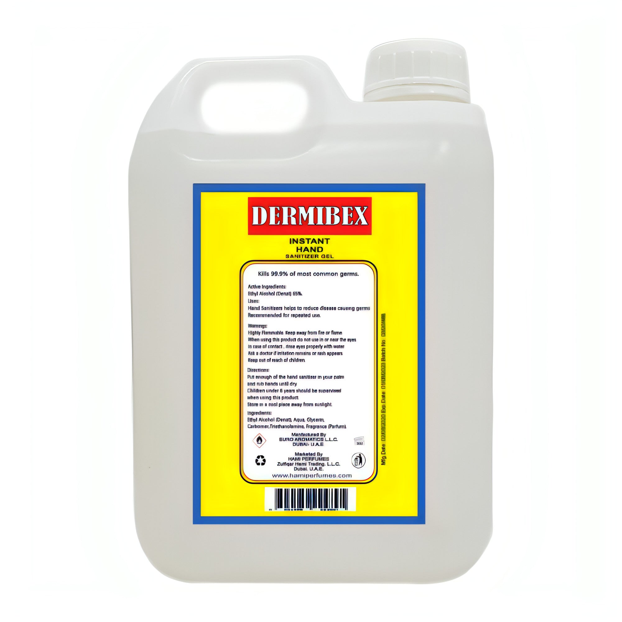 Dermibex Hand Sanitizer Gel 2 Liters - Hami Perfumes Dubai