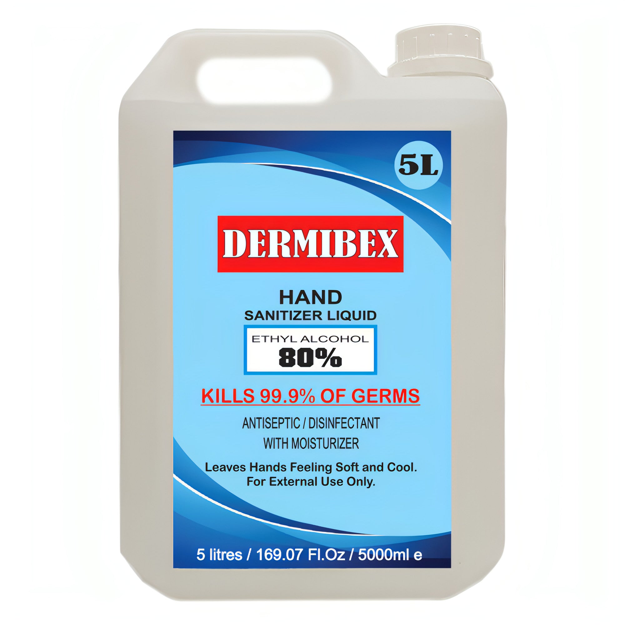 Dermibex Liquid Hand Sanitizer & Surface Disinfectant 5 Liters - Hami Perfumes Dubai
